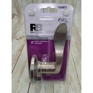 RELIABILT Olivia Satin Nickel Interior/Exterior Non-Turning Dummy Door Handle